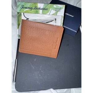 Tommy Bahama Leather Wallet Men's‎ Bifold Tan Nordstrom Box New